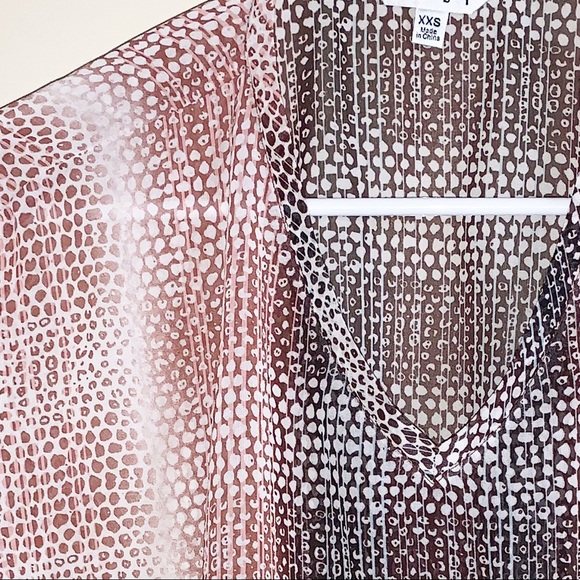 CAbi | Sheer Animal Print Blouse #240 XXS - Picture 5 of 6